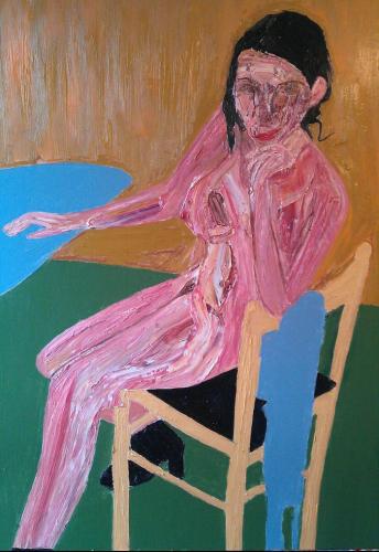 Portrait of a Woman in Black Shoes