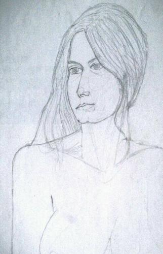 Naked Study of Sara for a Painting